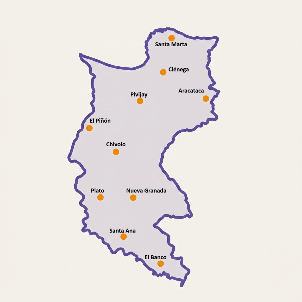 Mapa del Magdalena
